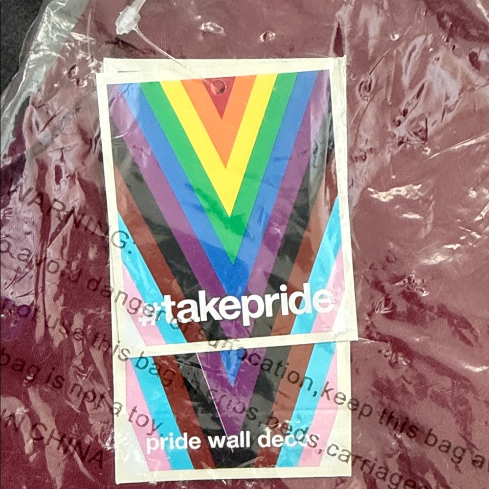 Take Pride Wall Tapestry in Deep Burgundy - Picture 3 of 5